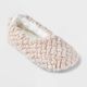 Women's Wavy Textured Faux Fur Cozy Pull-on Slipper Socks with Grippers - Taupe S/M - 1063981249-1.jpg