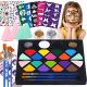 Face Painting Kit for Kids - 16 Colors Water Based Body Face Paint Includes Brushes,Sponges,Glitters,Gem Sheet,Instructions,Stencils for Halloween - 1162484751-1.jpg