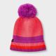 Girls' Striped Cuff Pom Beanie - All in Motion Pink Sparkle One Size Fits Most - 1276029421-1.jpg
