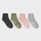 Women's Ultra Soft Everyday Rib-Knit 4pk Ankle Socks - Auden Green/Heather Gray/Pink 4-10 - 1276034467-1.jpg
