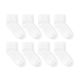 Toddler 8pk Turn Cuff Socks - Dealworthy White 2T-3T: Lightweight Knit Ankle Socks, Machine Washable, Solid Pattern - 1276035975-1.jpg