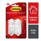 Command Medium Designer Hooks, White, 2 Wall Hooks
