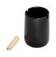 InterDesign 28267 Eco Vanity Toothbrush Holder, Ceramic, Black
