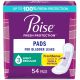 Poise Incontinence Pads & Postpartum Incontinence Pads, 3 Drop Light Absorbency, Regular Length, 54 Count