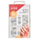 KISS Full-Cover Nails, Press-On Nails, Active Oval, Clear, Medium Oval, 100 Count