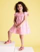 Marks & Spencer Pure Cotton Flamingo Print Dress (2-7 Yrs) - Pink - 6-7 Years - 261309952-1.jpg