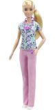 Barbie Nurse Fashion Doll Dressed in Medical Scrubs, White Shoes & Stethoscope Accessory