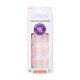 KISS imPRESS No Glue Needed Press On Nails, French, Heroic, White, Short Squoval, 30 Count