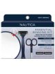 Nautica 5 Piece Essential Shaving Kit with 15x Mirror, Scissors, Razor & 2 Razor Heads (Available in a pack of 4)
