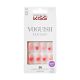 KISS Voguish Fantasy Press-On Nails, ‘festive’, Pink, Medium Almond, 31 Ct.