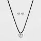 Heart Cord and Ear Pendant Necklace Set 2pc - Wild Fable™ Black/Silver - 3e3c3e1a-0687-46ce-a654-3194078bf78a.59988a9db19bf7a5004f801ad67a38bd.jpg