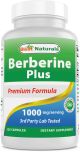 Best Naturals Berberine Plus 1000 mg per serving 120 Capsules | Berberine HCL Extract Helps Support Healthy Blood Sugar Levels, Digestion & Immunity (Total 120 Capsules)