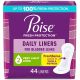 Poise Daily Incontinence Panty Liners, 2 Drop Very Light Absorbency, Long, 44 Count