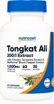Nutricost Tongkat Ali 500mg, 60 Capsules 200:1 Extract - Vegetarian Friendly Supplement