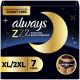 Always ZZZ Overnight Disposable Women's Period Panties Size XL-2XL, (Pant Size 18-26), 7 Count