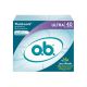 o.b. Original Applicator-Free Tampons, Ultra Absorbency, 40 Ct, Unscented, Less Plastic Waste