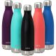 MIRA 17oz Stainless Steel Vacuum Insulated Water Bottle, Leak-Proof Double Walled Cola Shape, Black