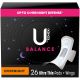 U by Kotex Balance Ultra Thin Overnight Pads with Wings, 26 Count