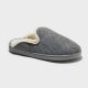 Dluxe by Dearfoams Women's Maci Felted Scuff Slippers - Gray M: Indoor/Outdoor Slip-on House Shoes, Cushioned Insole - 665353596-1.jpg