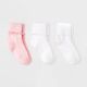 Girls' 3pk Turn Cuff Crew Socks - Cat & Jack Pink L - 676396799-1.jpg