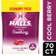 HALLS Throat Soothing (Formerly HALLS Breezers) Cool Berry Throat Drops, Economy Pack, 70 Drops
