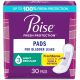 Poise Incontinence Pads & Postpartum Incontinence Pads, 3 Drop Light Absorbency, Regular Length, 30 Count
