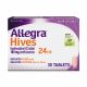 Allegra Hives 24 Hour Non-Drowsy Antihistamine Medicine Tablets for Adult Hive and Itch Allergy Relief, Fexofenadine, 180 mg, 30 Pills