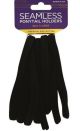 Donna Premium Seamless Large Black Ponytail Holders, 8 Pcs