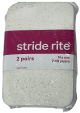 Stride Rite Girls' Tights, White with Silver Glitter Design, 2 Pairs, Fits Ages 7-10 (65-90 lbs)