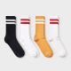 Men's Striped Varsity Crew Socks 4pk - Original Use™ Yellow/Red 6-12 - 829645948-1.jpg