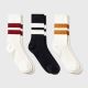 Women's Lightweight Ribbed Striped 3pk Crew Socks - Universal Thread Ivory/Black 4-10 - 829665604-1.jpg