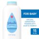 Johnson's Cornstarch Unisex Powder for Baby and Toddler with Aloe & Vitamin E, 15 oz