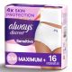 Always Discreet for Sensitive Skin Underwear, Maximum Absorbency, 16 CT S/M