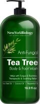 New York Biology Tea Tree Body Wash - Helps Soothe Itchy Skin, Jock Itch, Athletes Foot, Toenail Fungus, Eczema, Acne, Body Odor and Ringworm - Moisturizing Body Wash for Men & Women – 16 Fl oz