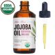 Jojoba Oil, USDA Certified Organic, 100% Pure, Cold Pressed, Unrefined. Revitalizes Hair & Gives Skin a Radiant Youthful Look. Effective Treatment for Face, Lips, Cuticles, Stretch Mar