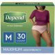 Depend Fresh Protection Women's Incontinence & Postpartum Bladder Leak Underwear, M, 30 Count