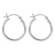 Sterling Silver Round Thin Hoop Earring - Silver - 92981536-1.jpg