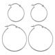 Women's Sterling Silver Click Hoop Earrings Set of 2 - Silver - 93018986-1.jpg