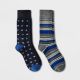 Men's Novelty Striped Socks 2pk - Goodfellow & Co™ Navy/Gray 7-12 - GUEST_98d9aef2-7ae5-407d-ac55-925a8e1a58c9.jpg