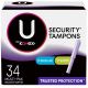 U by Kotex Security Tampons, Multipack, Regular/Super Absorbency, Unscented, 34 Ct - U-by-Kotex-Security-Tampons-Multipack-Regular-Super-Absorbency-Unscented-34-Ct_fd0e861b-476d-42ba-961d-76b97a4d9df1_2.a3bb17ed7477494c94ff04a521fd04e8.jpg