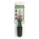 Helping Hand 6 -in-1 Multi Bit Screwdriver, Green and Black