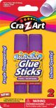 Cra-Z-Art Washable Glue Sticks, Disappearing Purple, 2 Count, 1.5oz