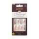 KISS Classy Nails, Press-On Nails, Stay Modish, White, Long Square, 30 Count