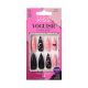 KISS Voguish Fantasy Halloween Nails, Black & Pink, X-Long Length, Stiletto Shape, 'Fright Night', 31 Ct.