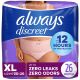 Always Discreet Adult Incontinence Underwear for Women, XL, 26 CT