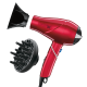 InfinitiPRO by Conair Travel Size Compact with Folding Handle Professional Ionic Hair Dryer, 1875 Watts, Red