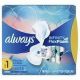 Always Infinity Feminine Pads, Size 1 Regular, with Wings, Unscented, 18 ct
