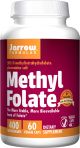 Jarrow Formulas Methyl Folate 5-MTHF, Supports Brain, Memory, Cardiovascular Health, 400 Mcg, 60 Caps