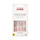 KISS Voguish Fantasy, Press On Nails, Fashspiration, Silver, Medium Coffin, 28 Count