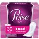 Poise Incontinence Pads for Women, Maximum Absorbency, Long, 39 Count